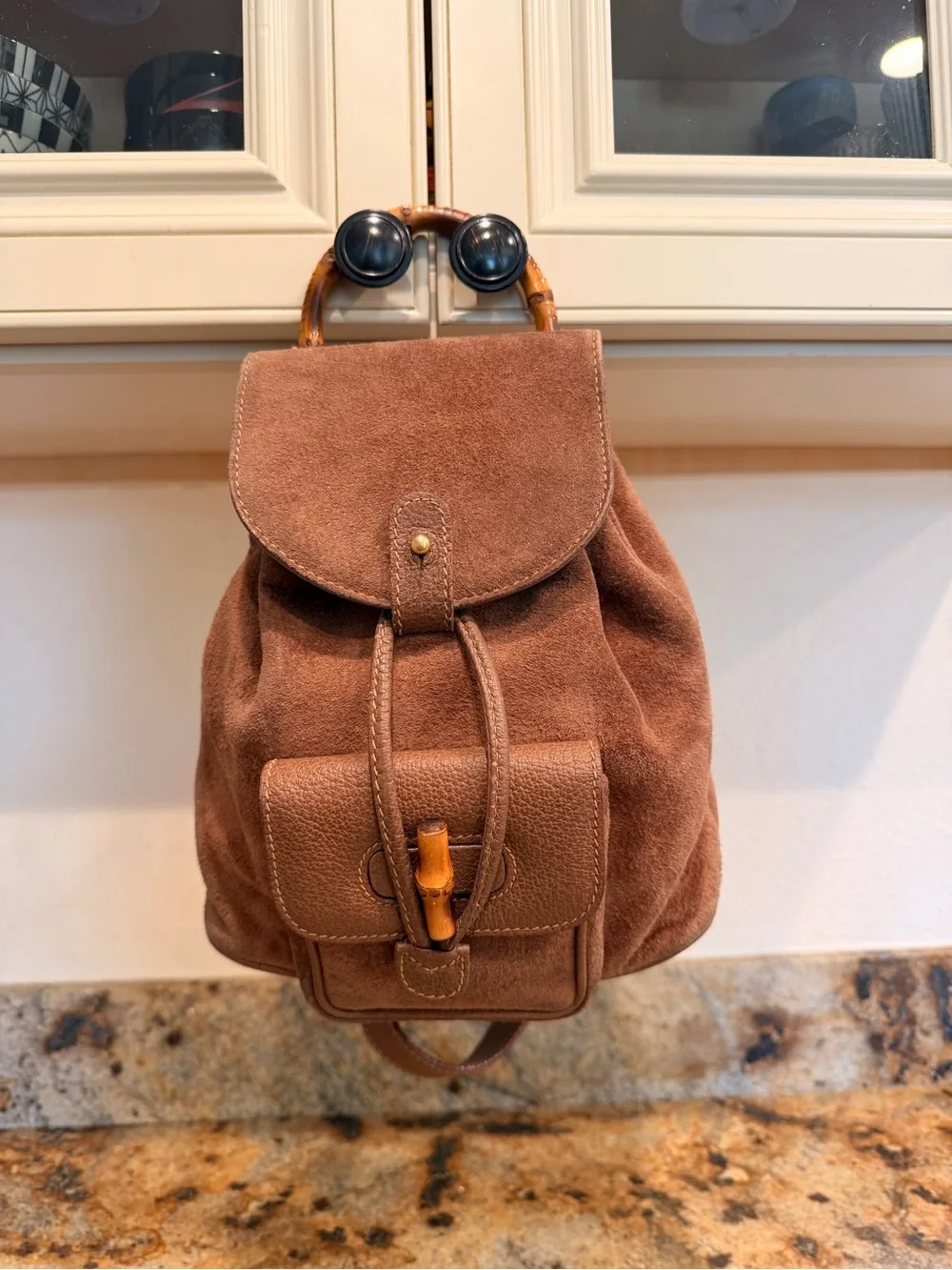 Gucci Bamboo and Suede Mini Backpack
